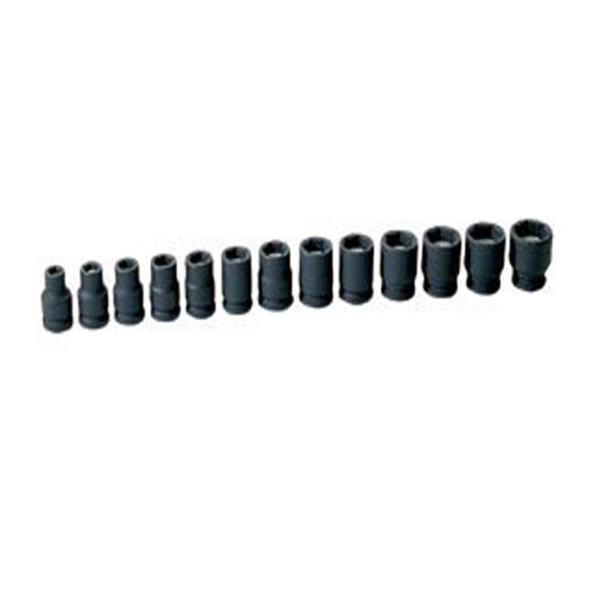 Grey Pneumatic Magnetic Socket — 3/8in. Drive, 13mm, Chrome-Molybdenum Steel, Model# GRE1213MG